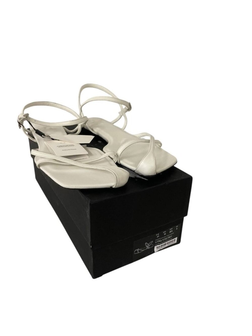 Massimo Dutti Limited Ed Flat Sandals White Strappy EU 41 US 10 1750/550 NWB
